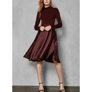 Ted Baker Burgundy Long Sleeve Dress